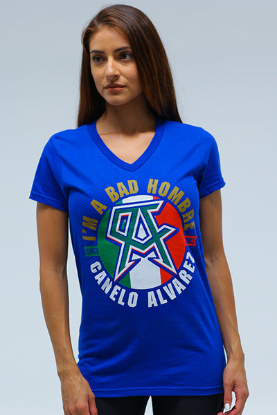 Bad Blue Women V Neck Tee