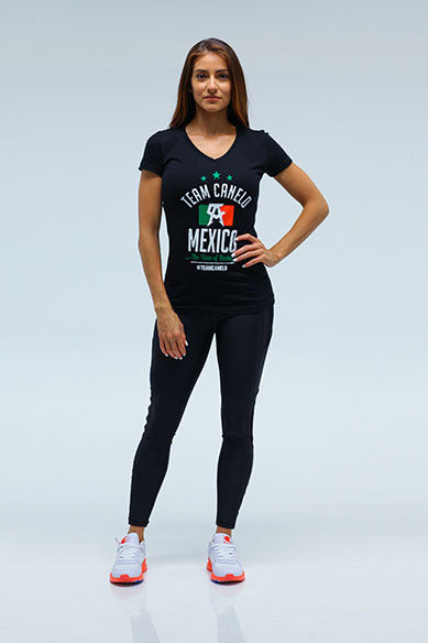 Flag Sporty Women V Neck Tee