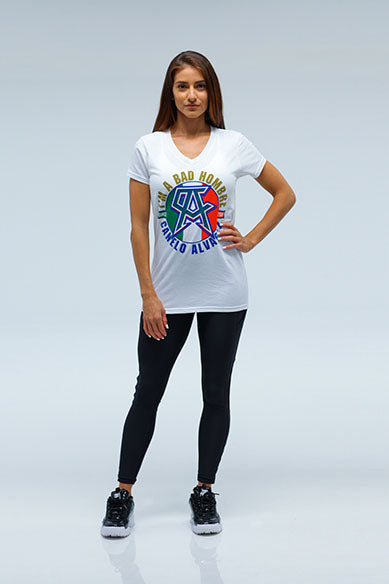 Bad White Women V Neck Tee