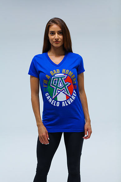 Bad Blue Women V Neck Tee