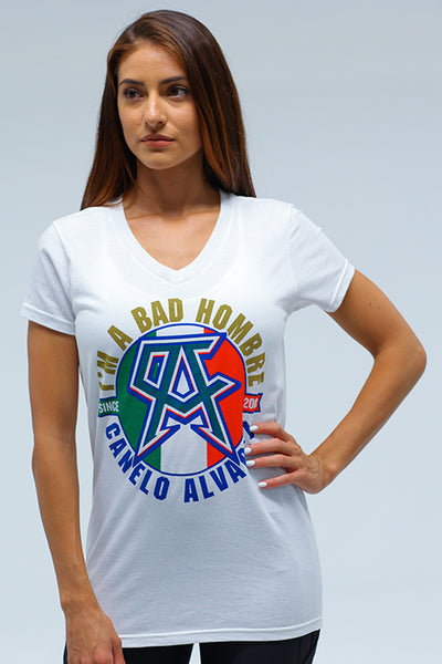 Bad White Women V Neck Tee