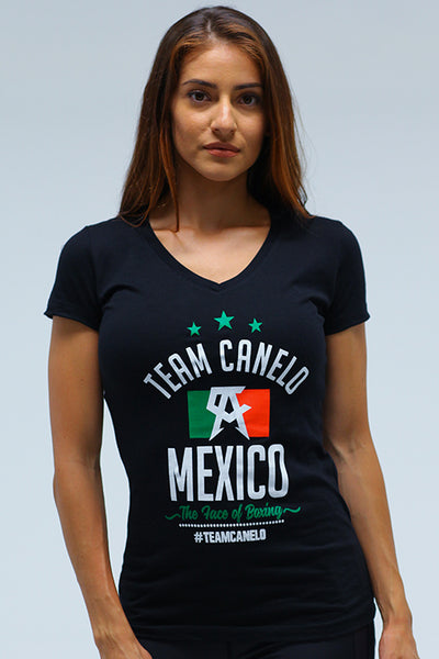 Flag Sporty Women V Neck Tee