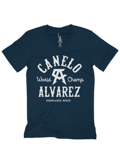 Western Navy Women V Neck Tee